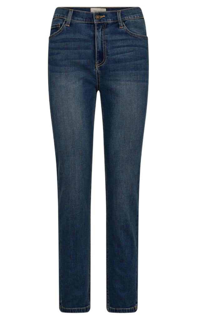 Freequent Bukser - Harlow Straight - Medium Blue Denim