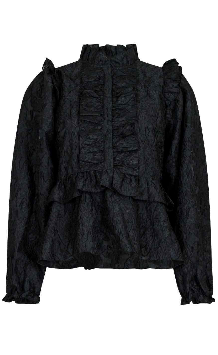 Neo Noir Bluse - Hawaii - Black