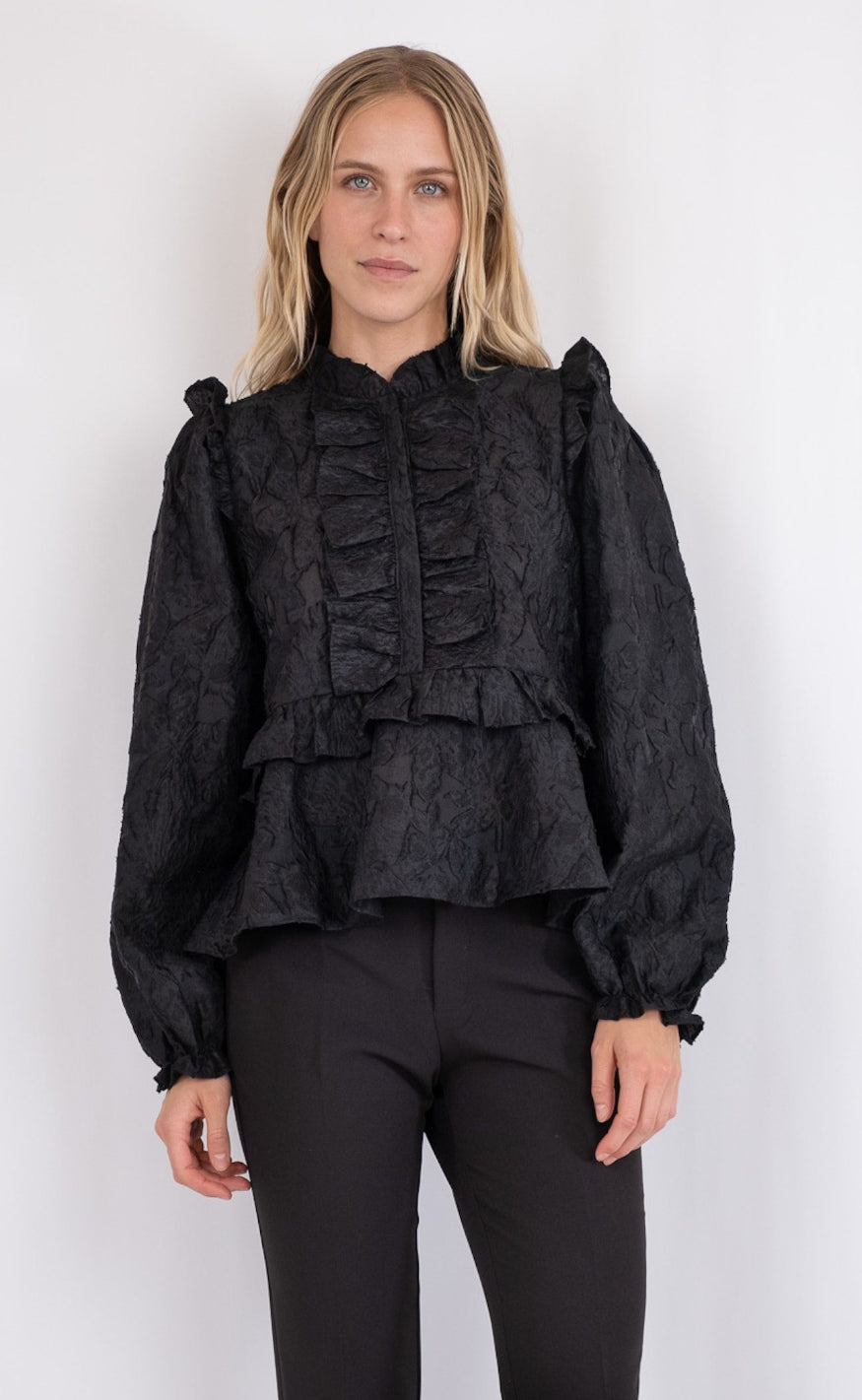 Neo Noir Bluse - Hawaii - Black