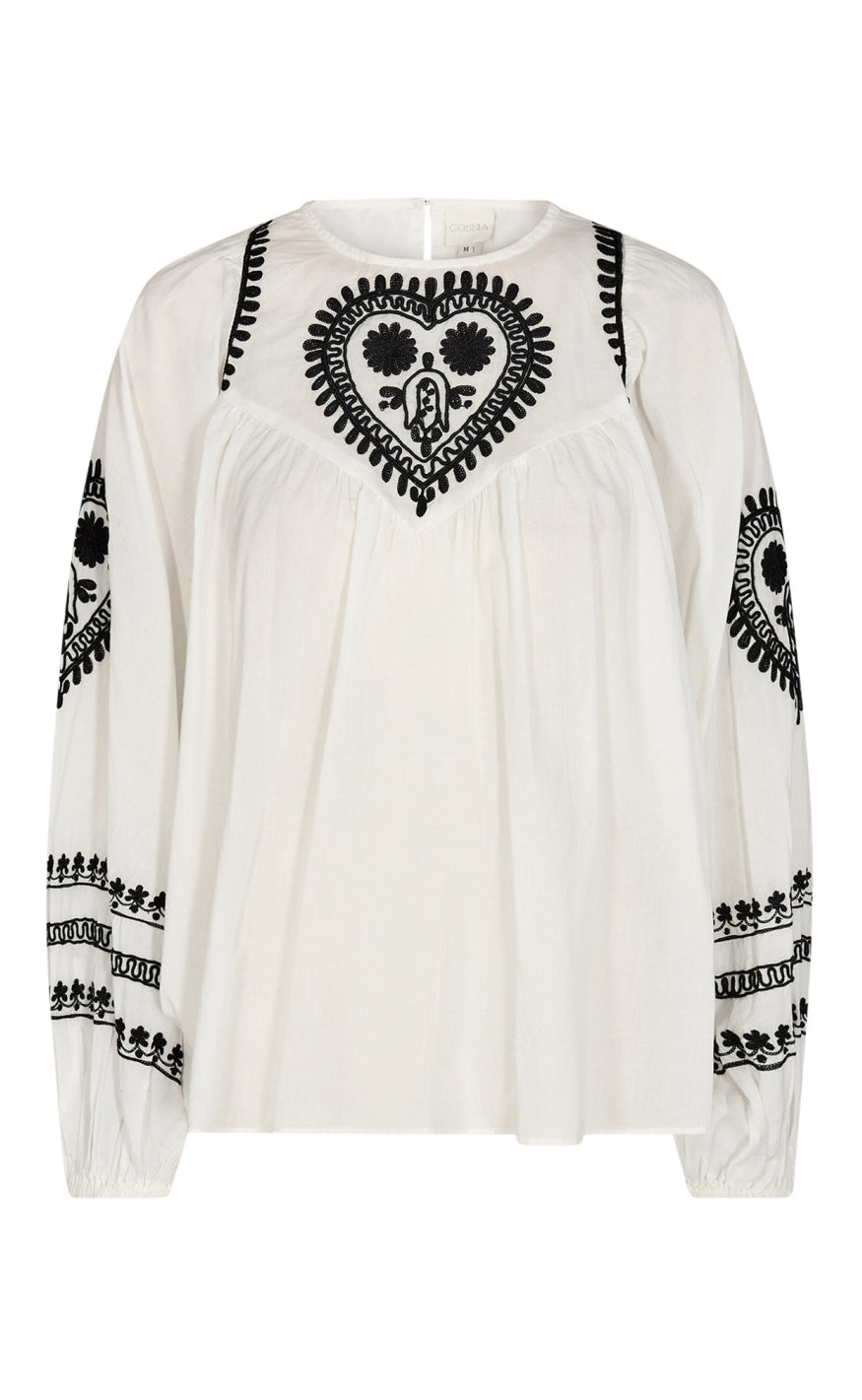 Gossia Blouse - Hazel - Off White/Black