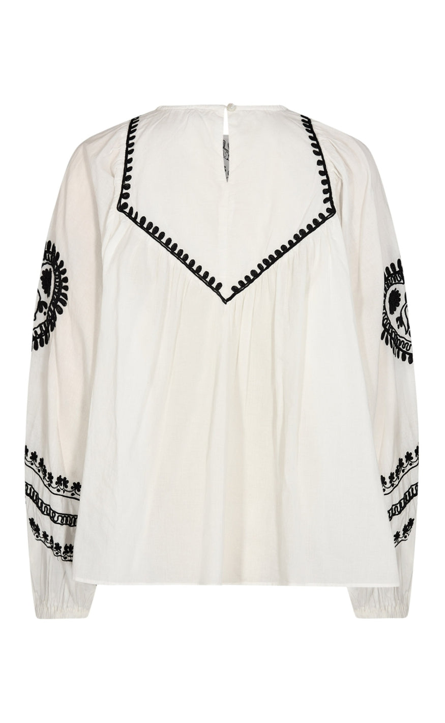 Gossia Blouse - Hazel - Off White/Black