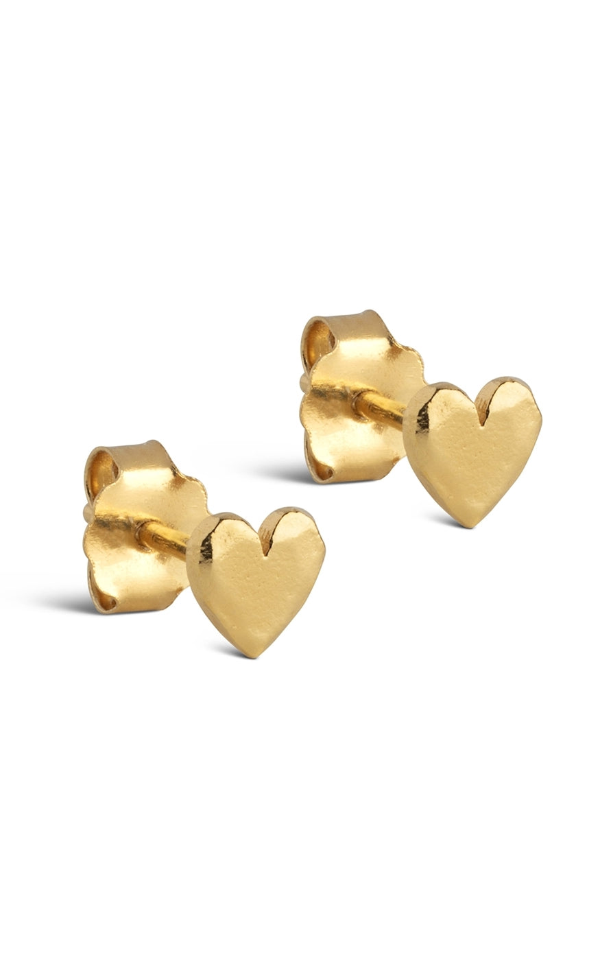 Enamel Copenhagen Øreringer - Studs Heart - Gold Colour