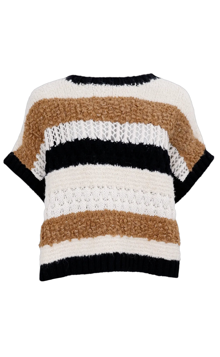 Black Colour Genser - Heidi - Camel Mix