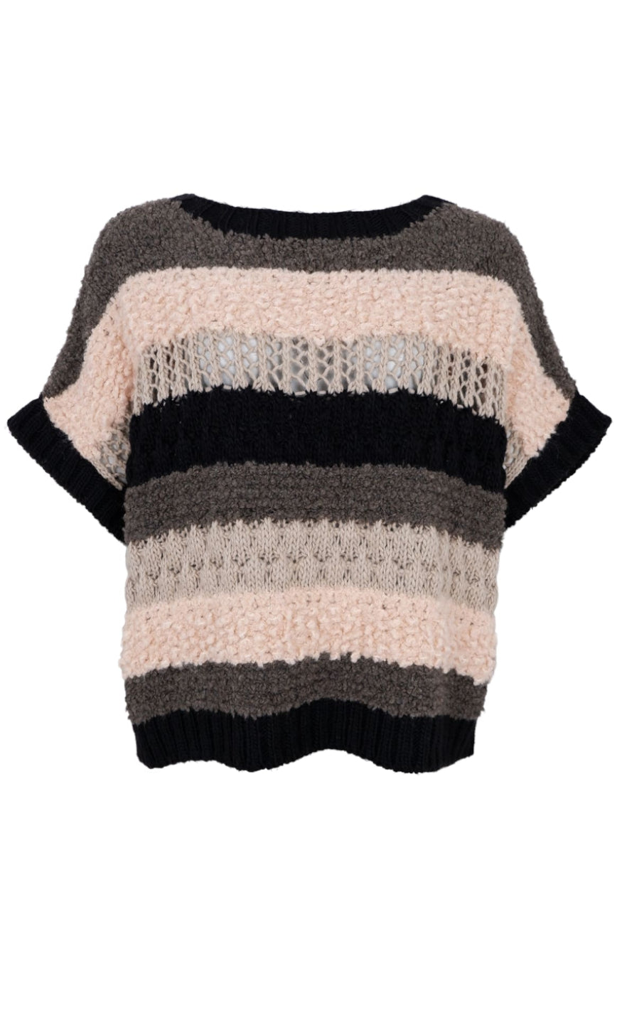 Black Colour Vest - Heidi - Lt. Taupe