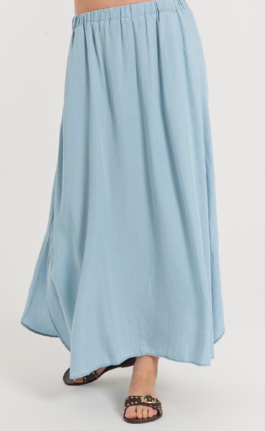 Freequent Skjørt - Carly - Light Blue Denim