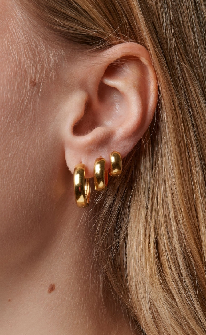 Enamel Copenhagen Øreringer - Classic 15 mm - Gold Colour