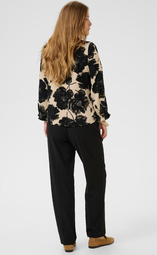 Culture Skjorte - Rachel Elitha - Black/Offwhite Flower