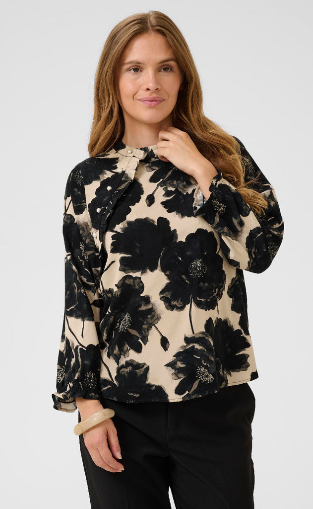 Culture Skjorte - Rachel Elitha - Black/Offwhite Flower