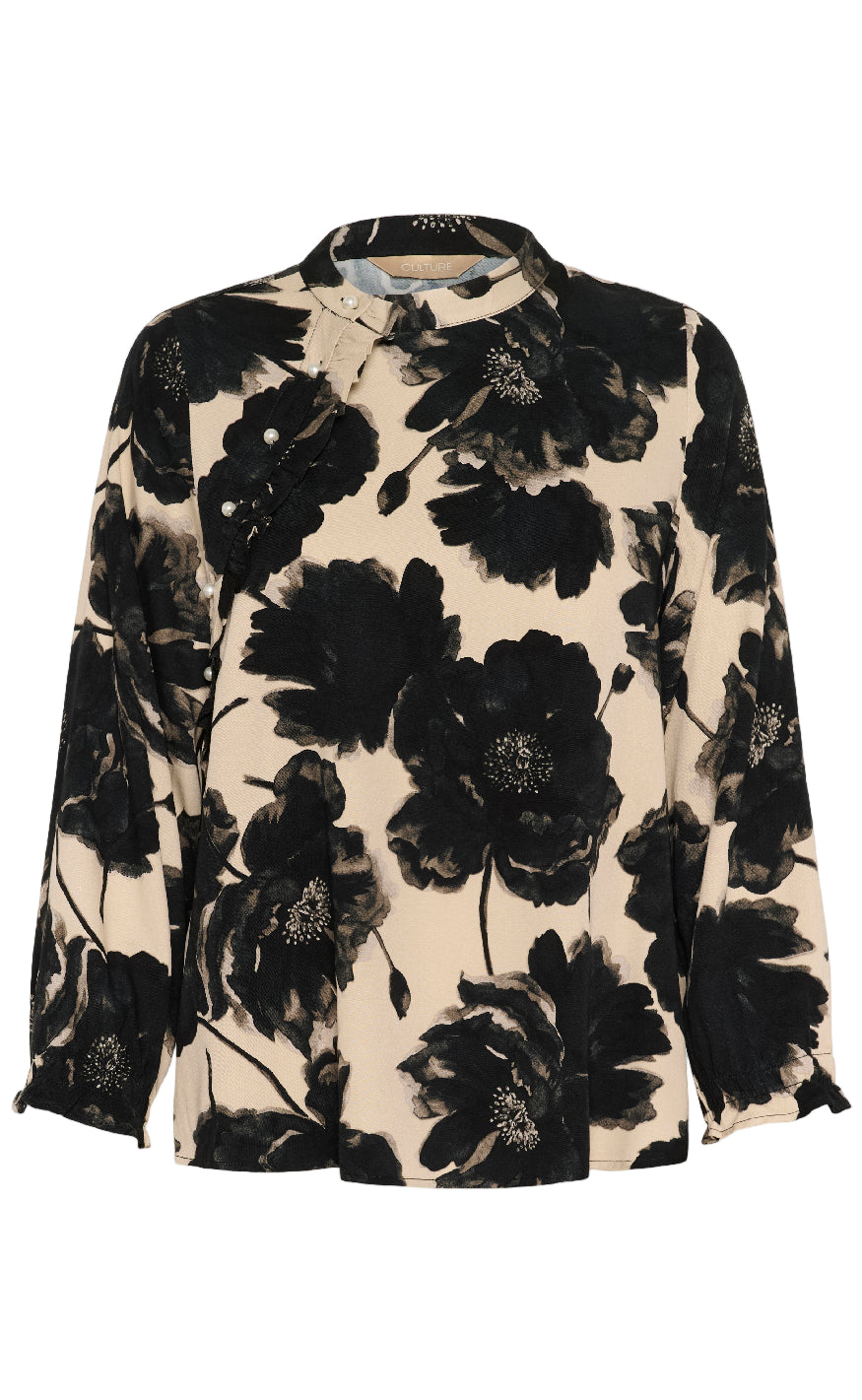 Culture Skjorte - Rachel Elitha - Black/Offwhite Flower