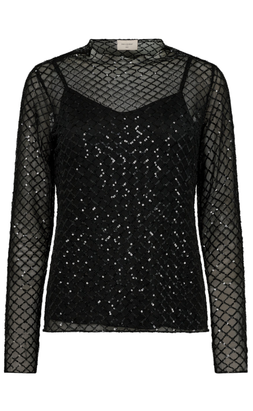 Freequent Bluse - Herlig - Black