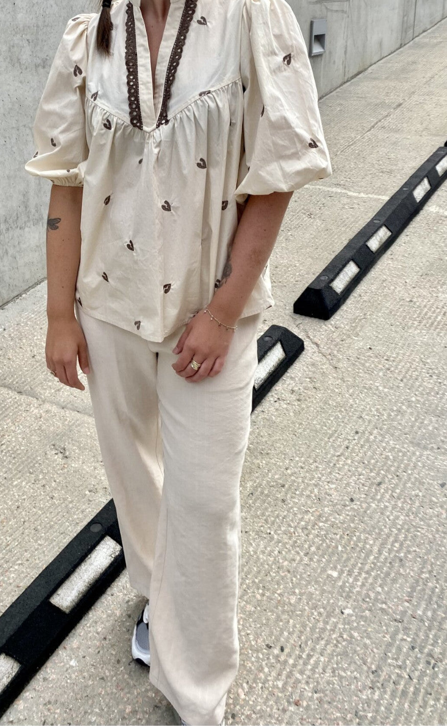 Love & Divine Bluse - Love1013 - Cream/Nut