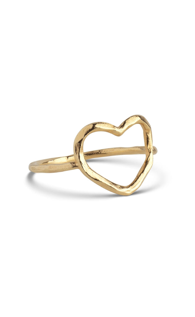 Enamel Copenhagen Ring - Organic Heart - Gold Colour