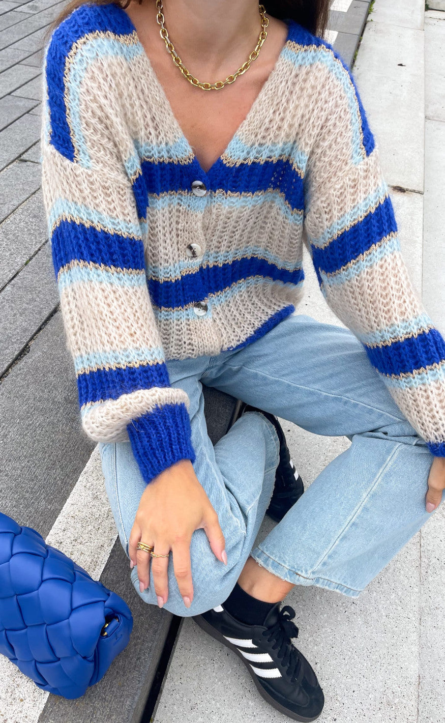 Noella Cardigan - Pacific - Blue Mix