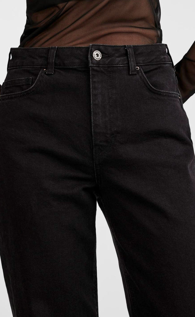 Pieces Bukser - Holly Wide - Black Denim