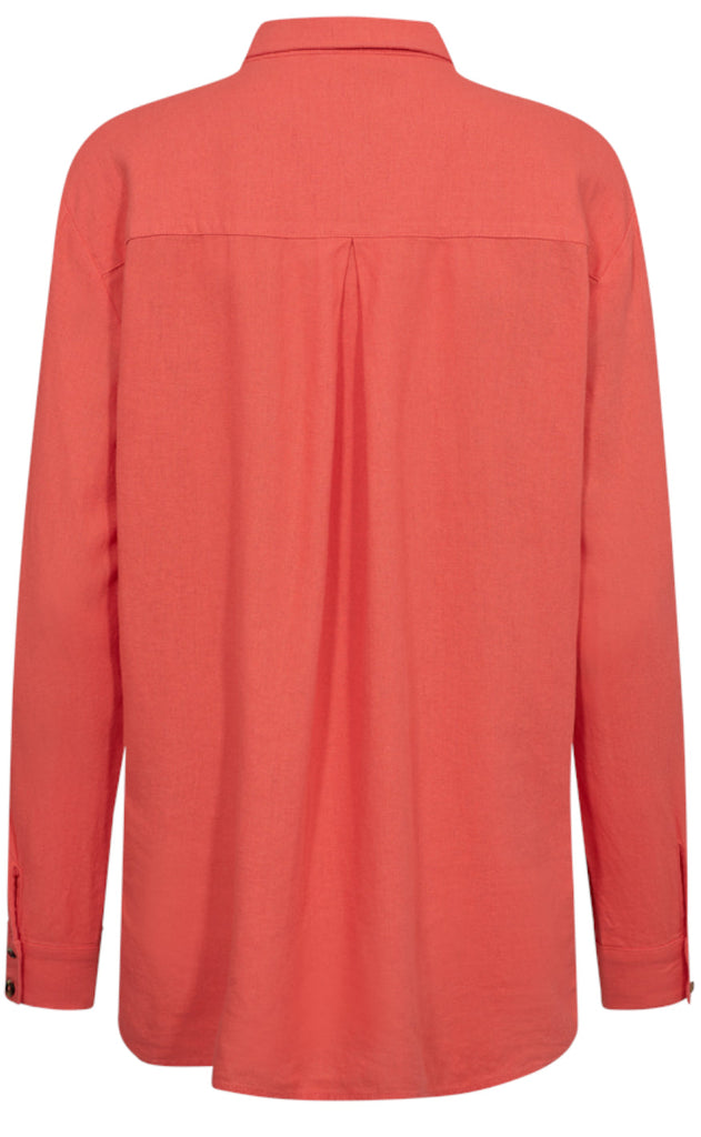 Freequent Bluse - Lava - Hot Coral