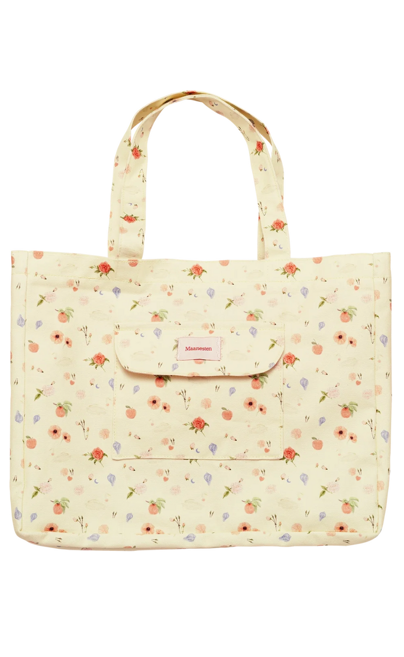 Maanesten Totebag - Big Canvas - Roses and Shells