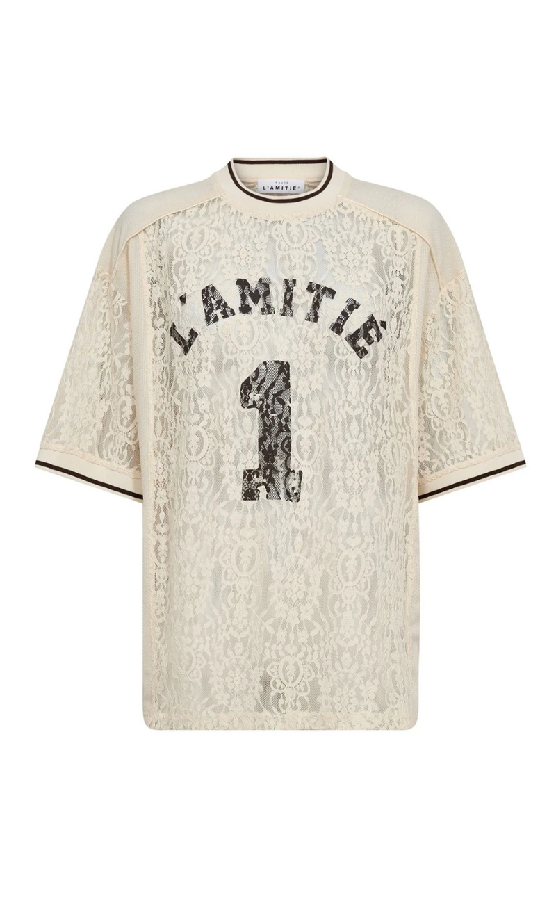 Haute L'Amitié T-Shirt - Lace Football - Pearl