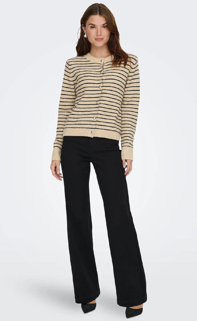 ONLY Cardigan - Chester LS - Humus Niht Sky/Mel/Silver Button