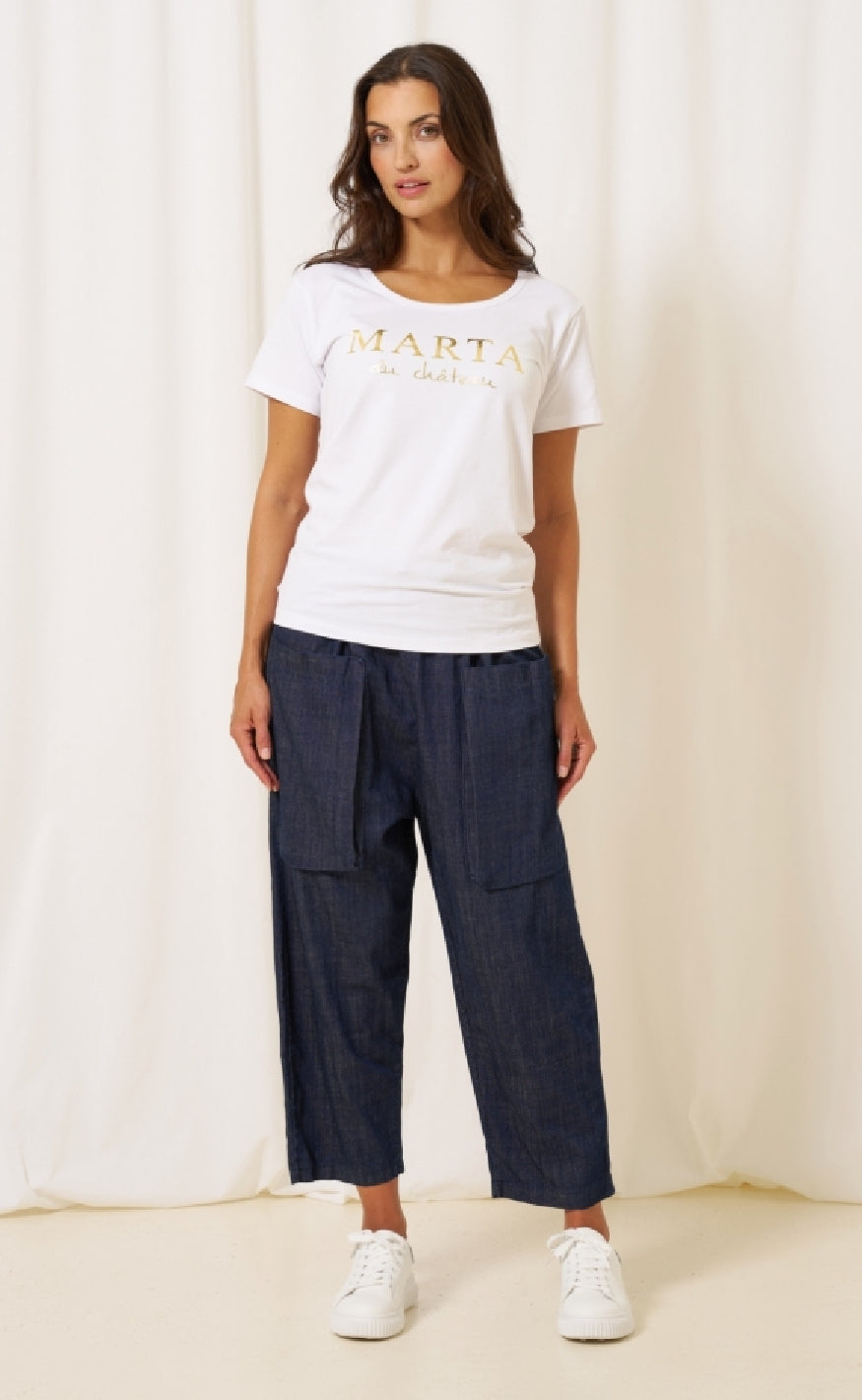 Marta Du Chateau T-shirt - Jeanette -  Optisk White