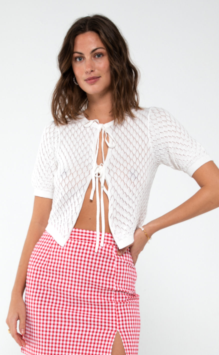 A-View Cardigan - Paloma - White