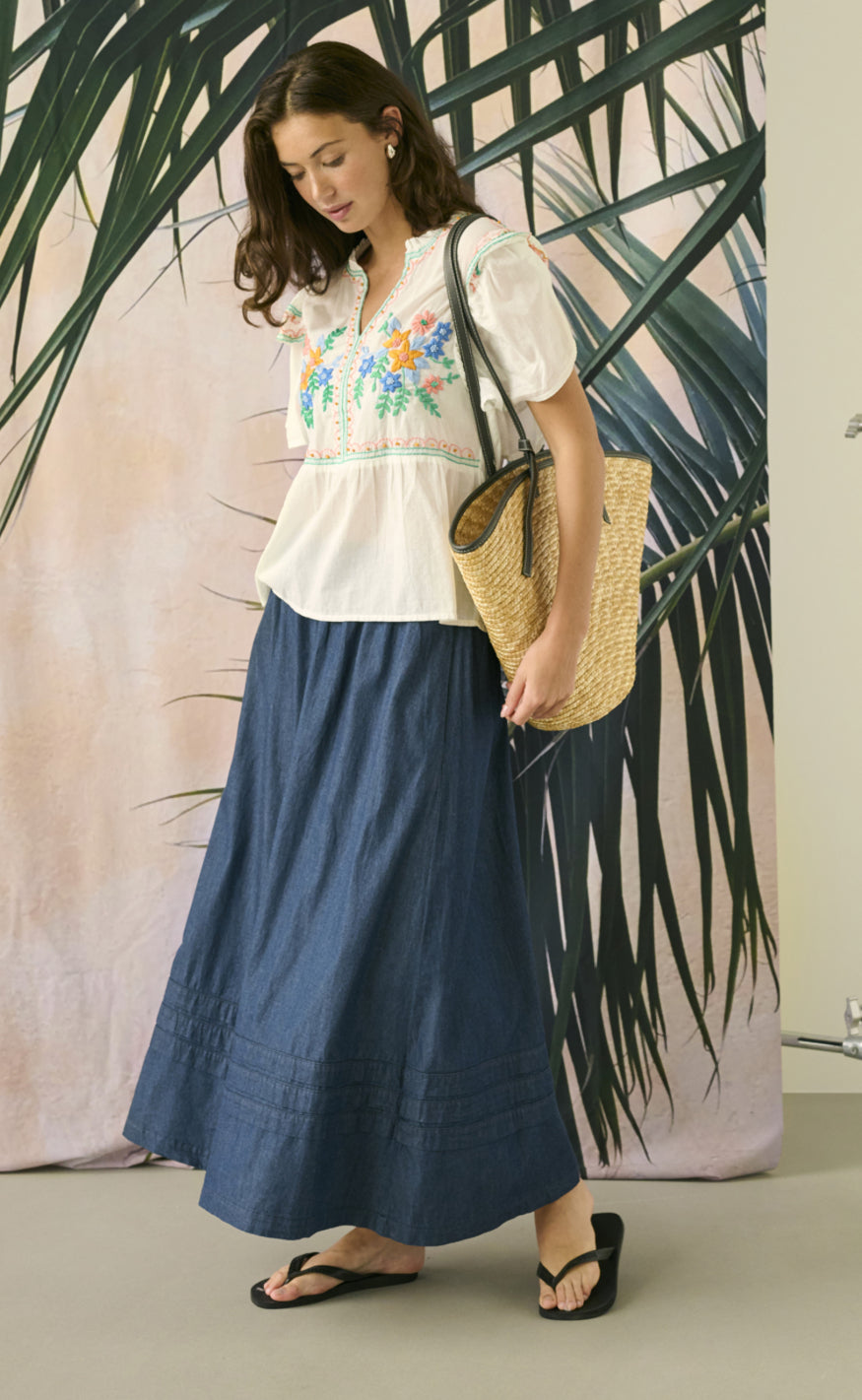 Culture bluse - Lucina - Spring Gardenia