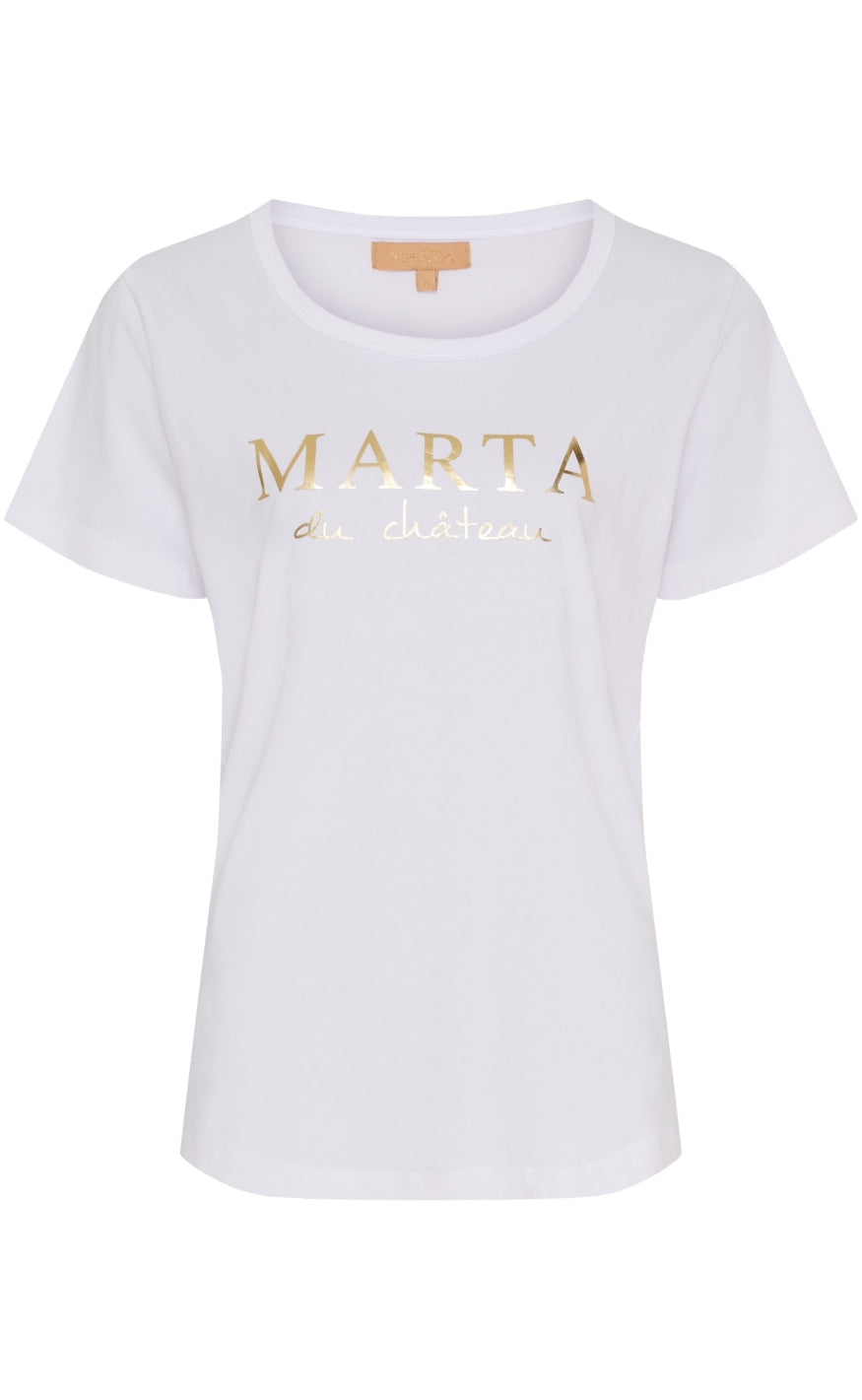 Marta Du Chateau T-shirt - Jeanette -  Optisk White