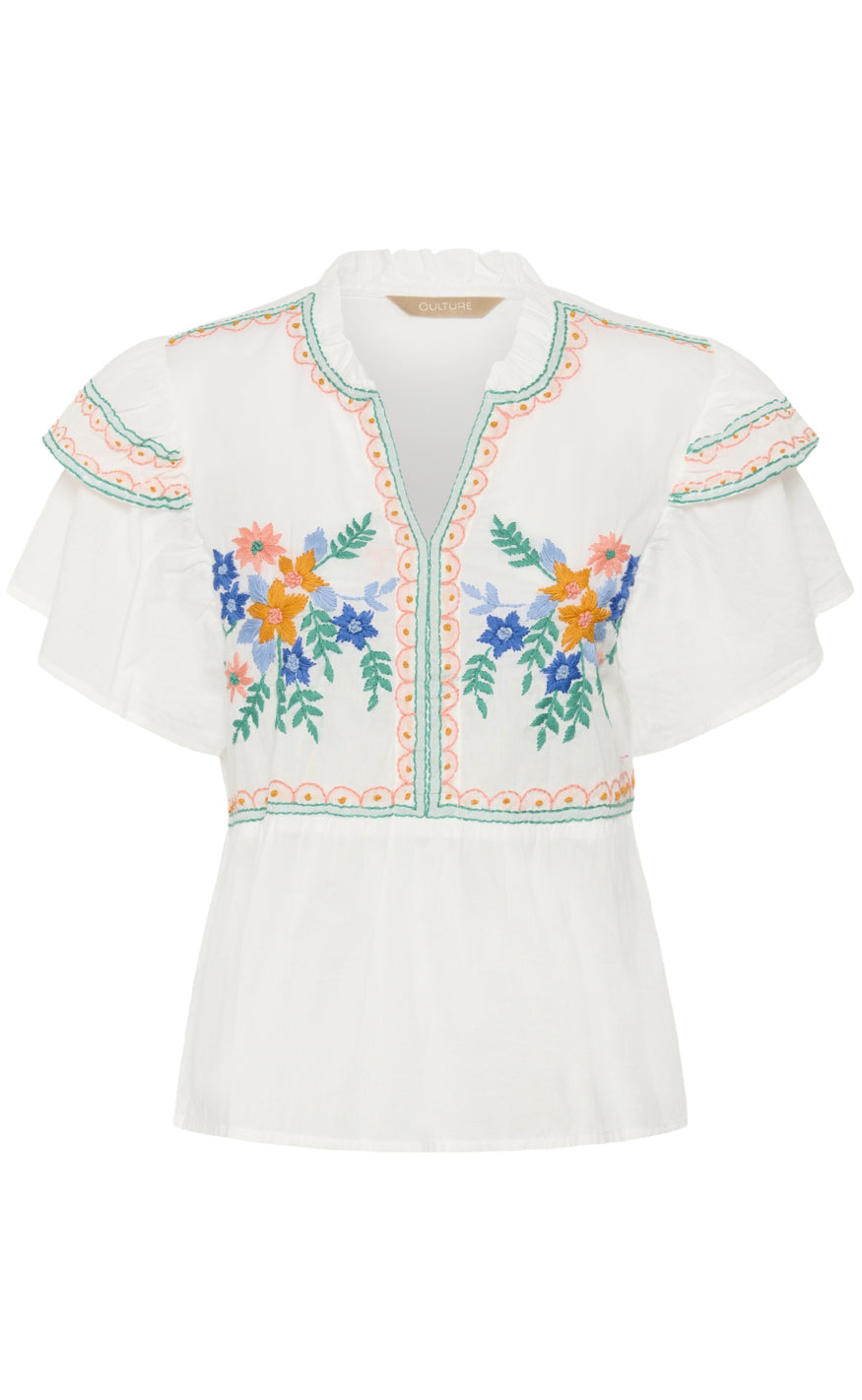 Culture bluse - Lucina - Spring Gardenia