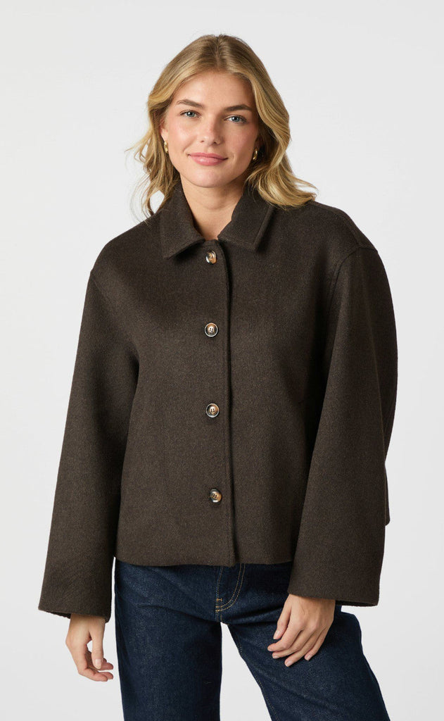 Neo Noir Jakke - Hamra - Dark Brown