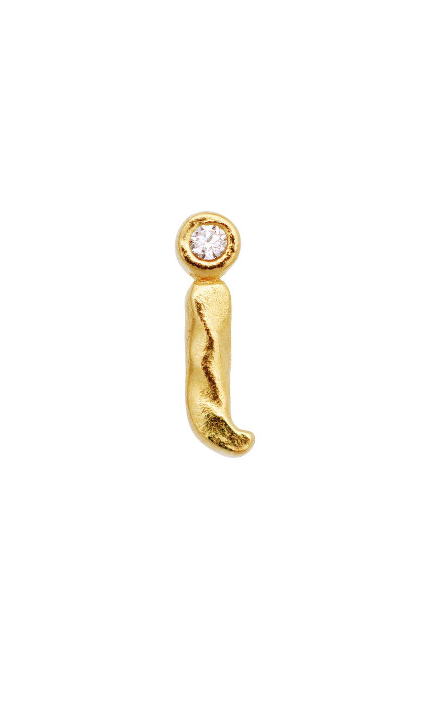 Maanesten Ørering - Alphabet Single - Gold Colour