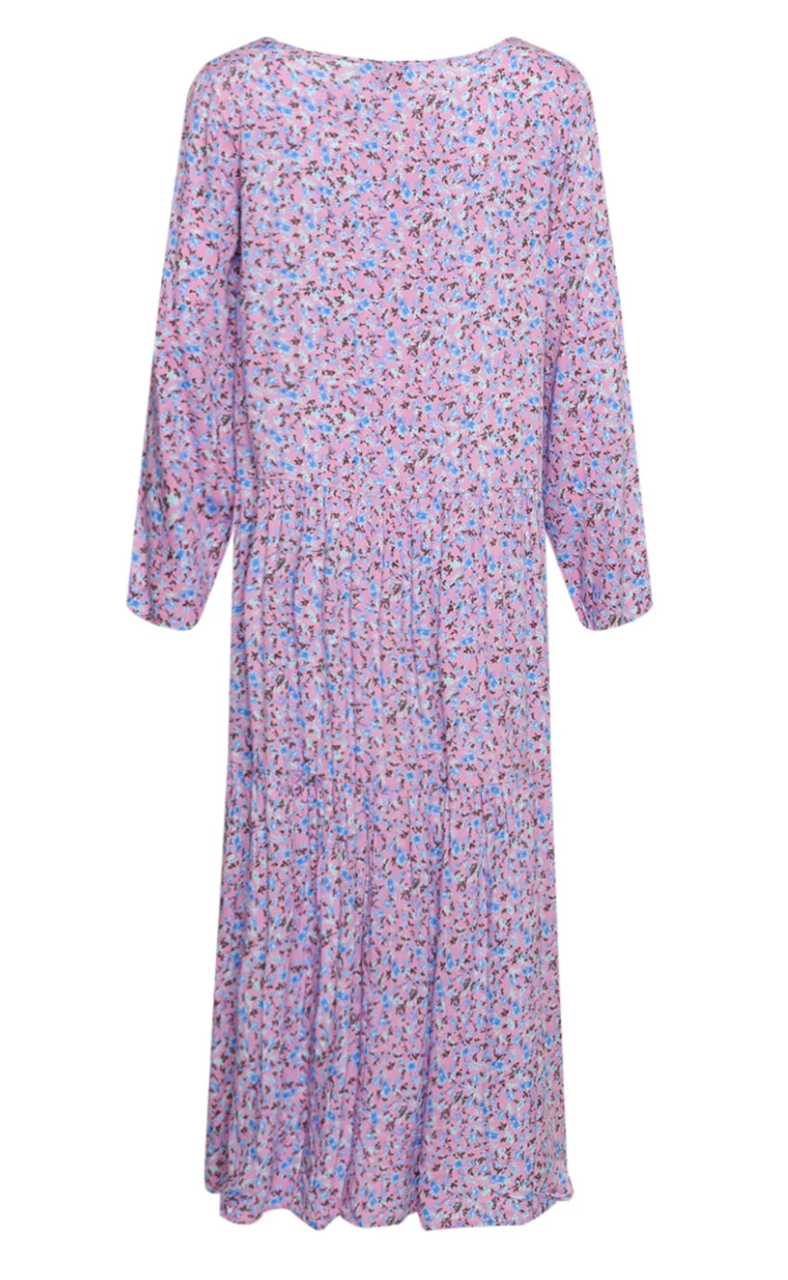 Noella Kjole - Imogen Long - Pink/Blue Flower