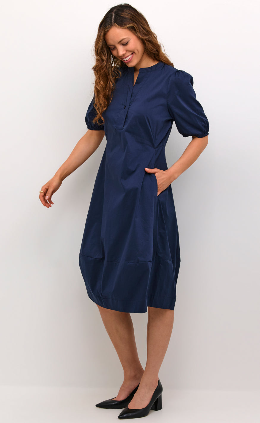 Culture Kjole - Antoinett SS - Blue Iris