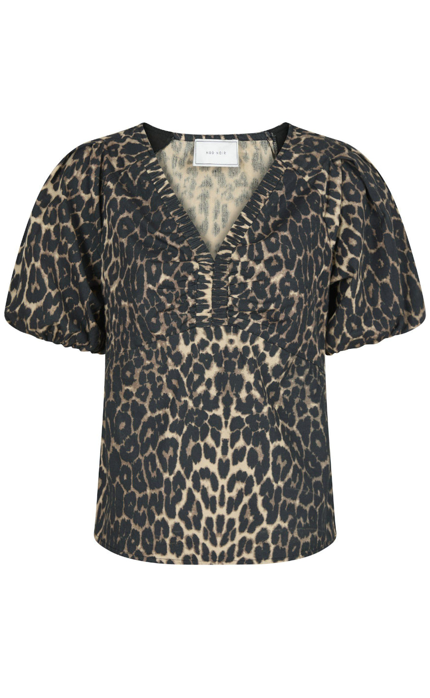 Neo Noir Bluse - Irina - Leopard