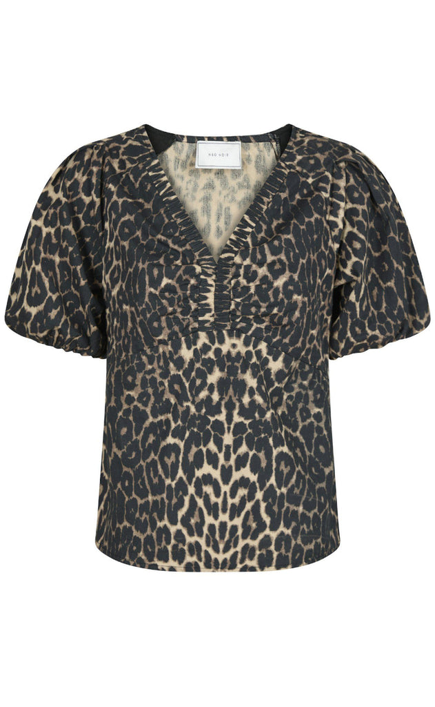 Neo Noir Bluse - Irina - Leopard