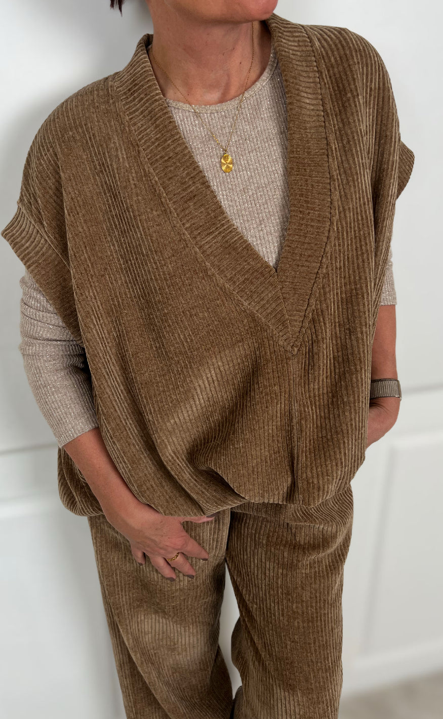 Marta Du Chateau Vest - Isla - Camel99