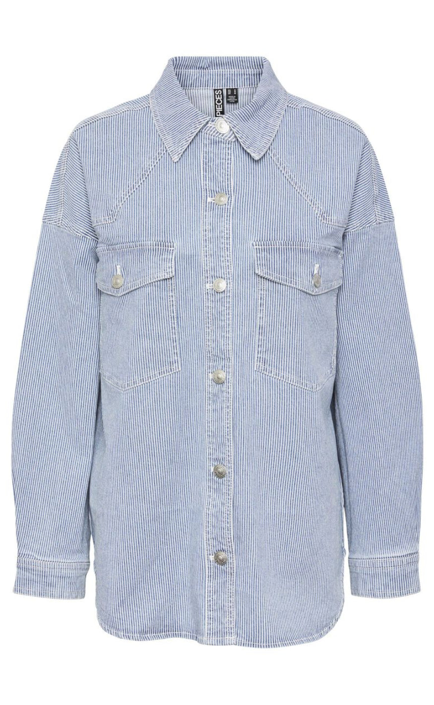 PIECES Jakke - Billo - Light Blue Denim