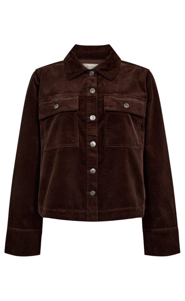 Freequent Jakke - Cordy - Coffee Bean