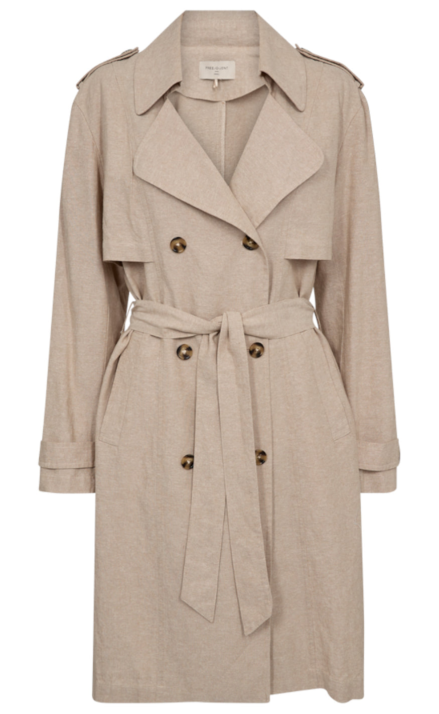 Freequent Jakke / Blazer - Lava - Sand Melange