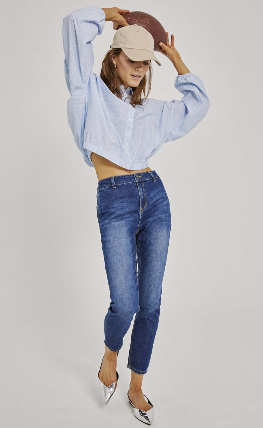 Freequent Bukser - Jane - Medium Blue Denim