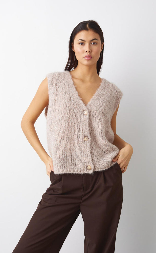 Noella Vest - Jaecy - Oatmeal