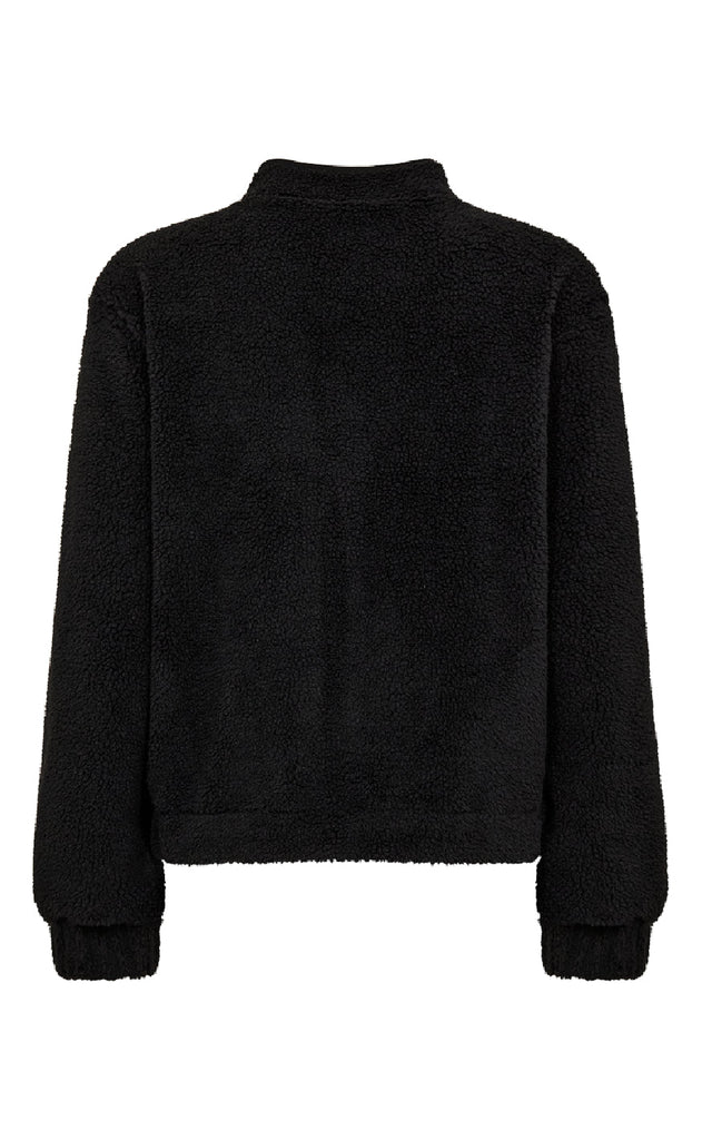 Freequent Jakke - Teddy - Black