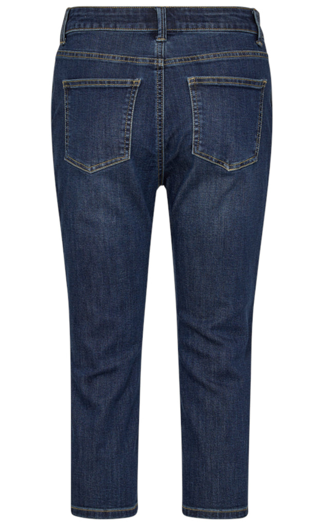 Freequent Bukser - Jane Capri - Medium Blue Denim