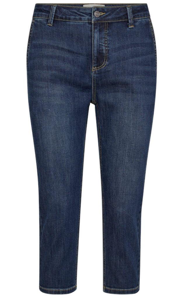 Freequent Bukser - Jane Capri - Medium Blue Denim