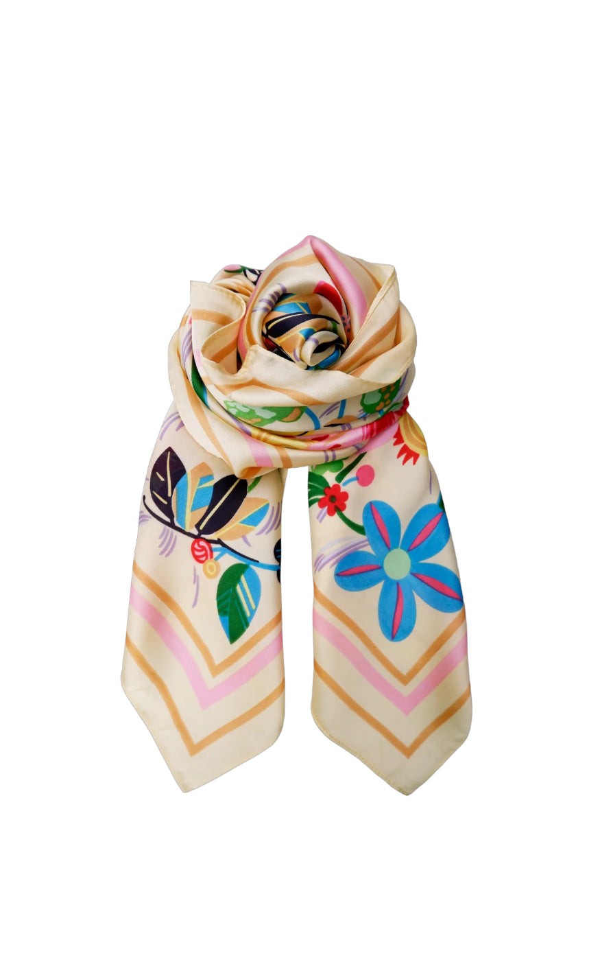 Black Colour Skjerf - Jasmine - Lt. Yellow