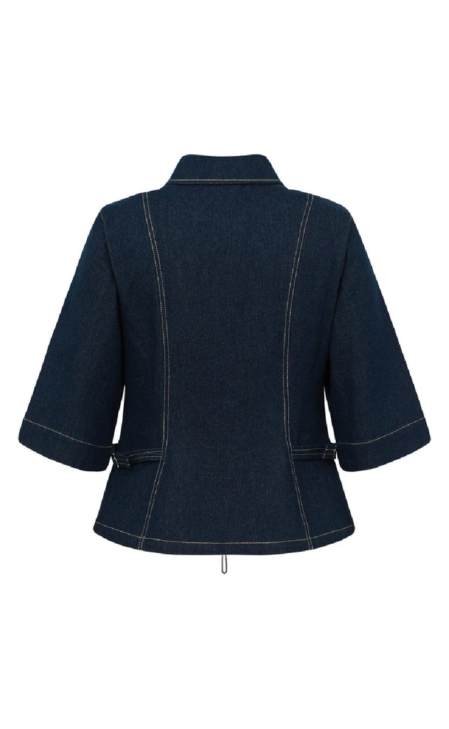 MbyM Bluse - Eirlys-M - Dark Unwashed Denim