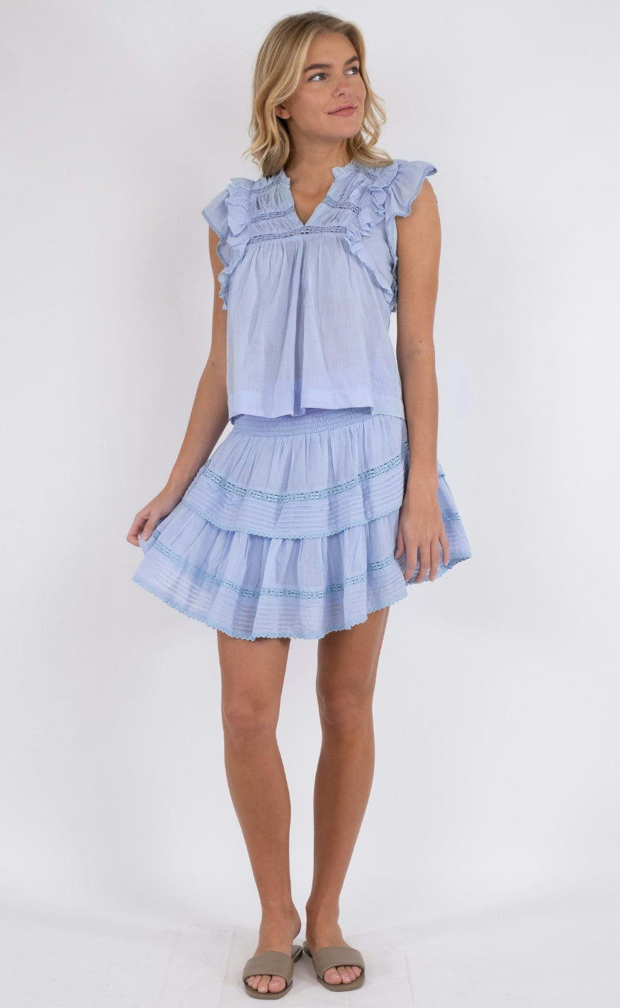 Neo Noir Topp - Jayla - Light Blue