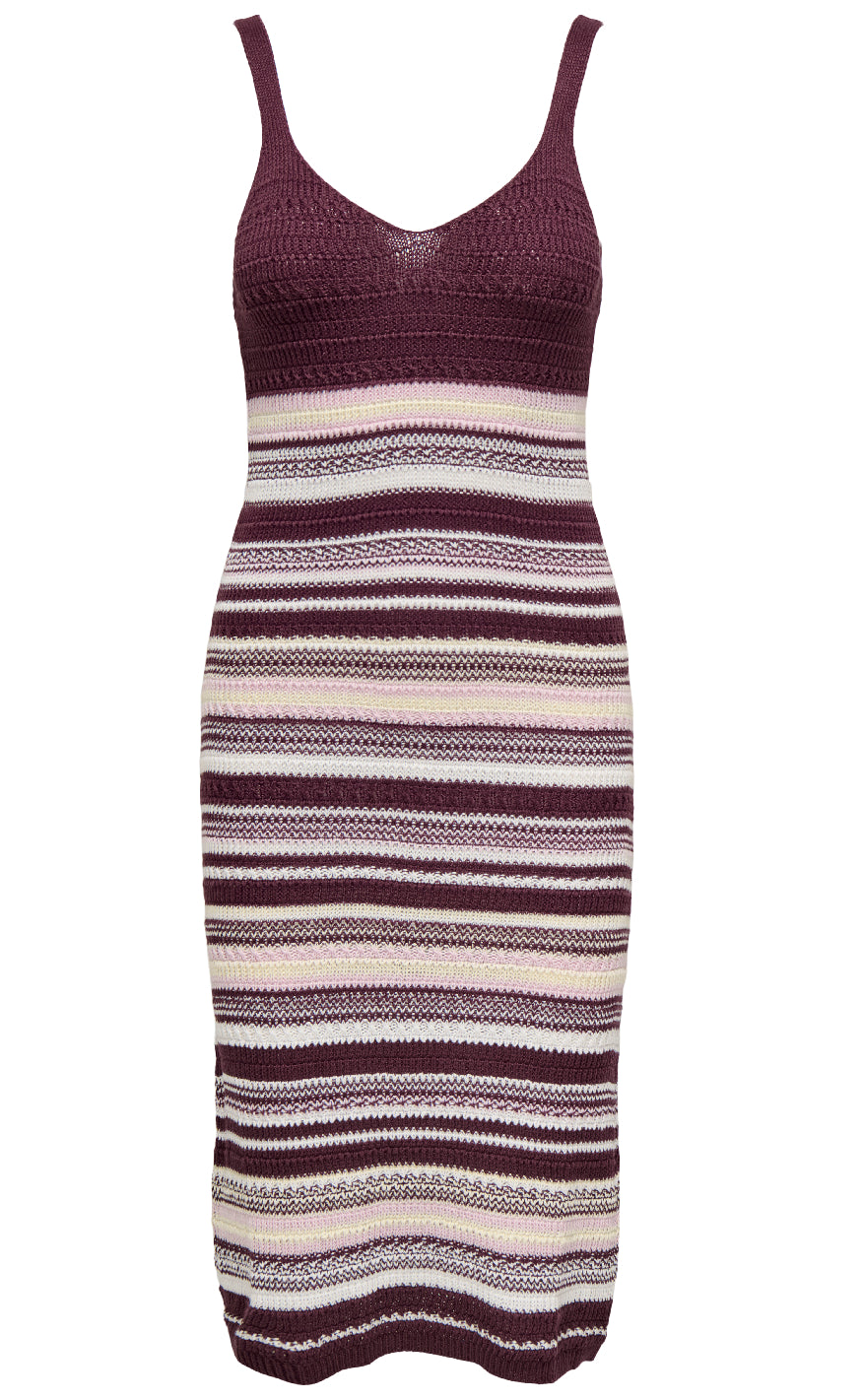 JDY Kjole - Tropical - Fig/Chalk Pink/Birch