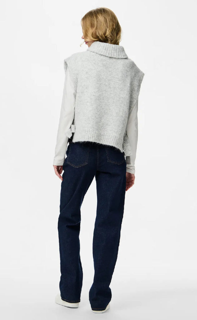 Pieces Poncho - Jecca - Light Grey Melange