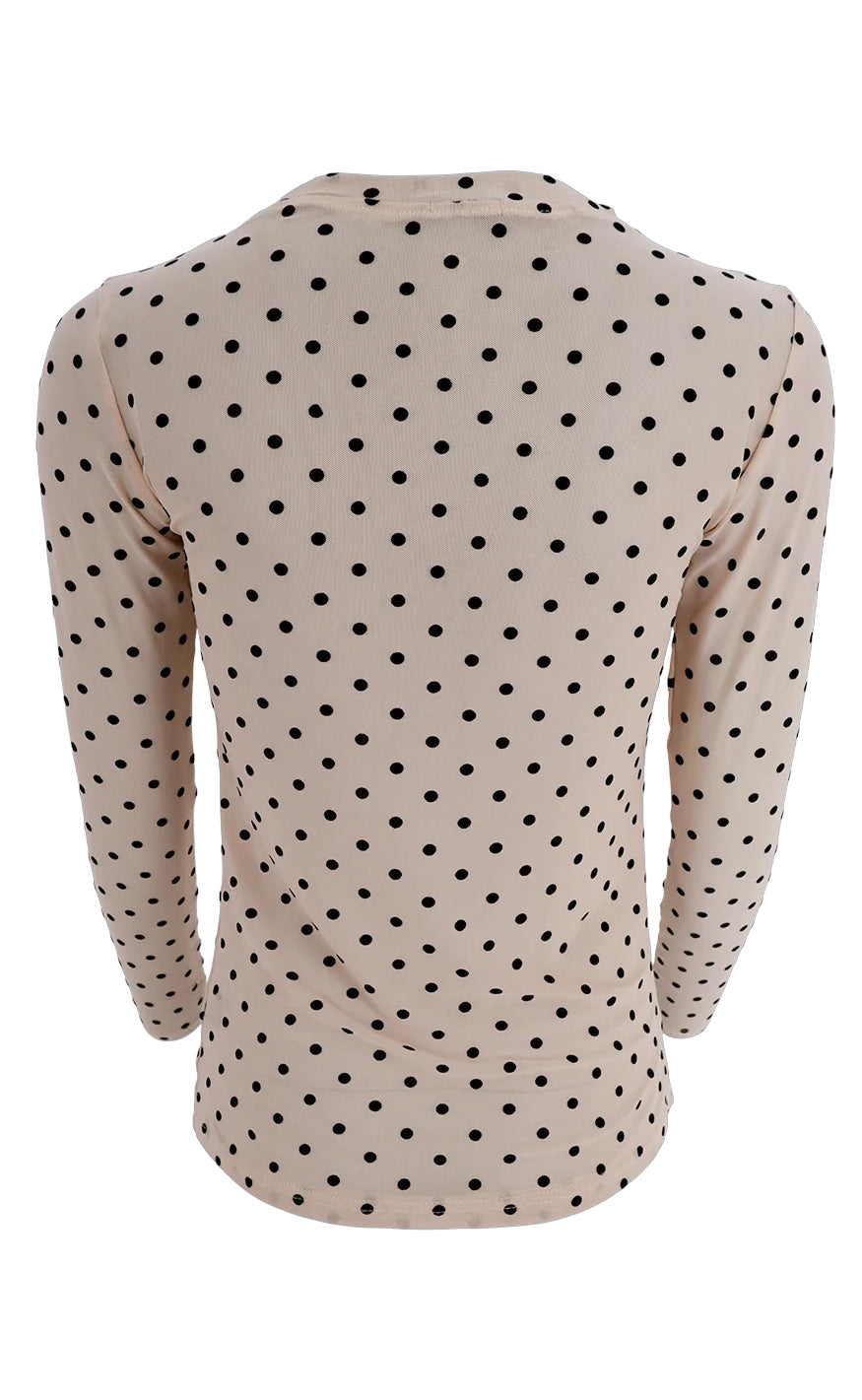 Black Colour Bluse - Jennie - Beige