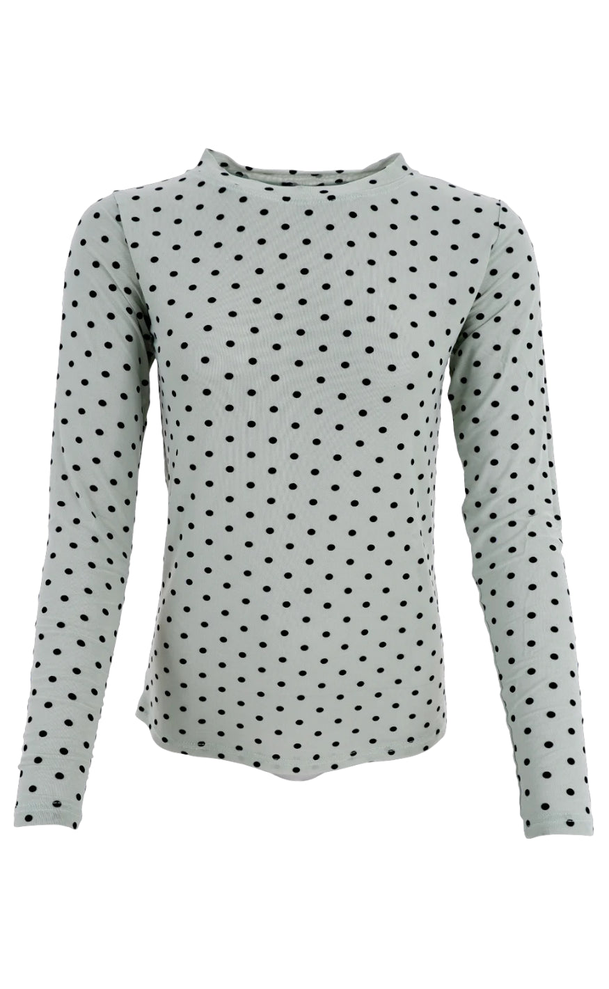 Black Colour Bluse - Jennie - Pastel Green