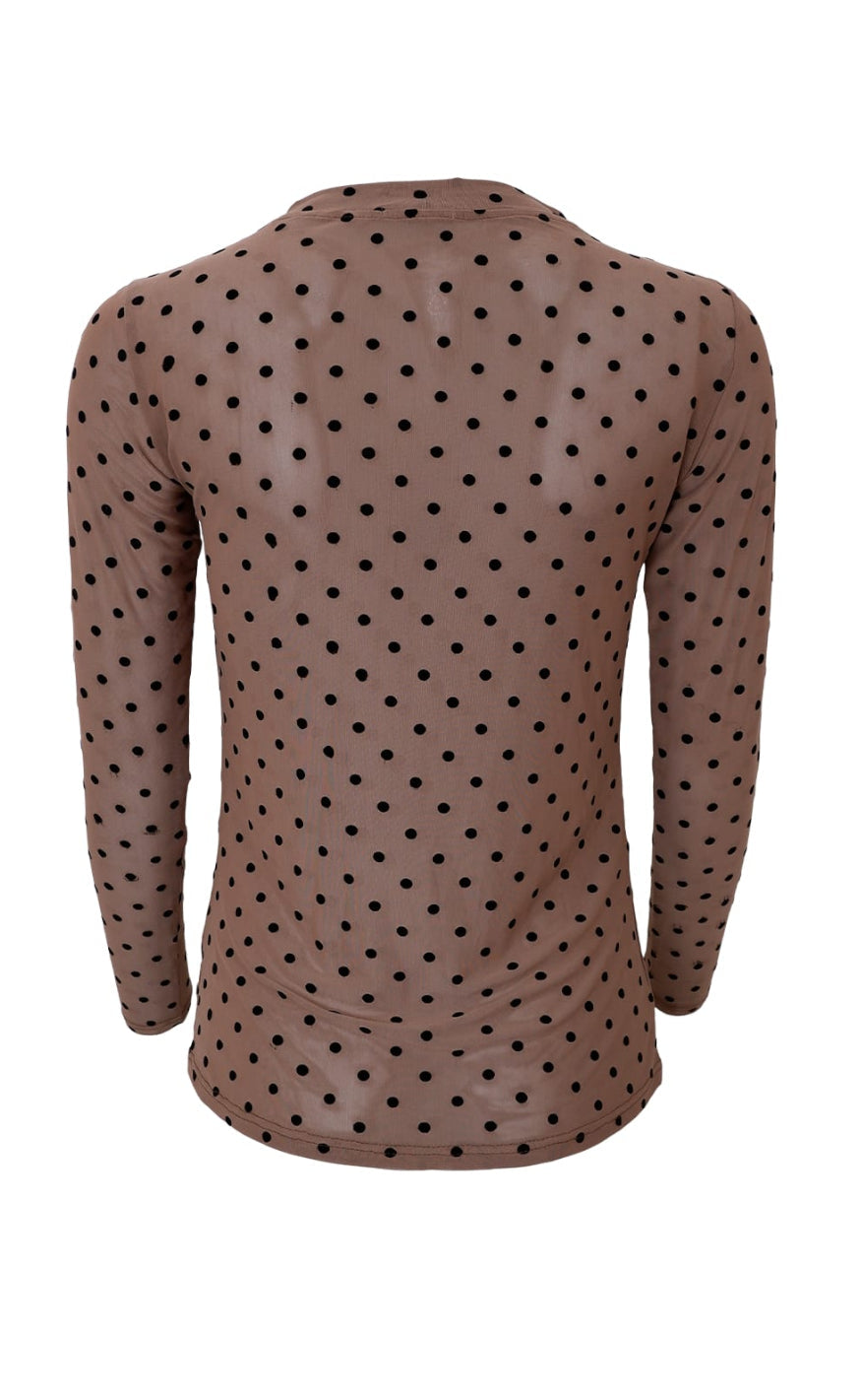 Black Colour Bluse - Jennie - Taupe